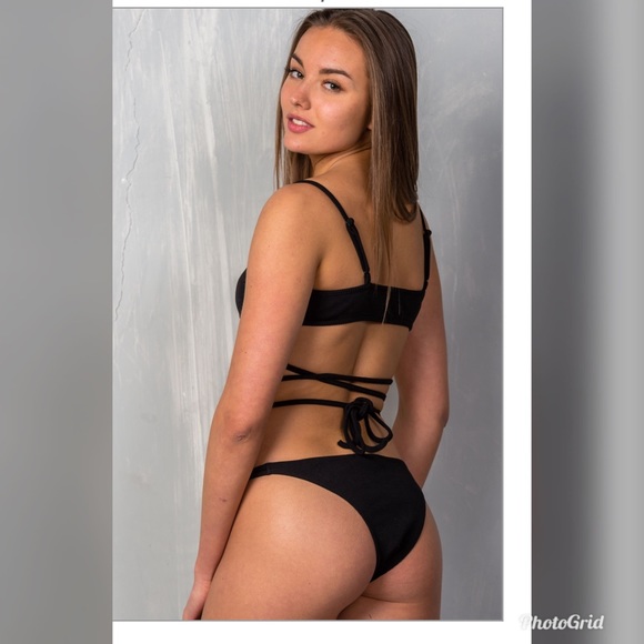 Strappy swim suit size medium left - Picture 2 of 5